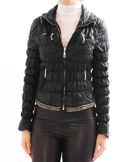 YESET Bikerjacke Damen Jacke Kunstleder Jacket Balzer Biker mit Zipper