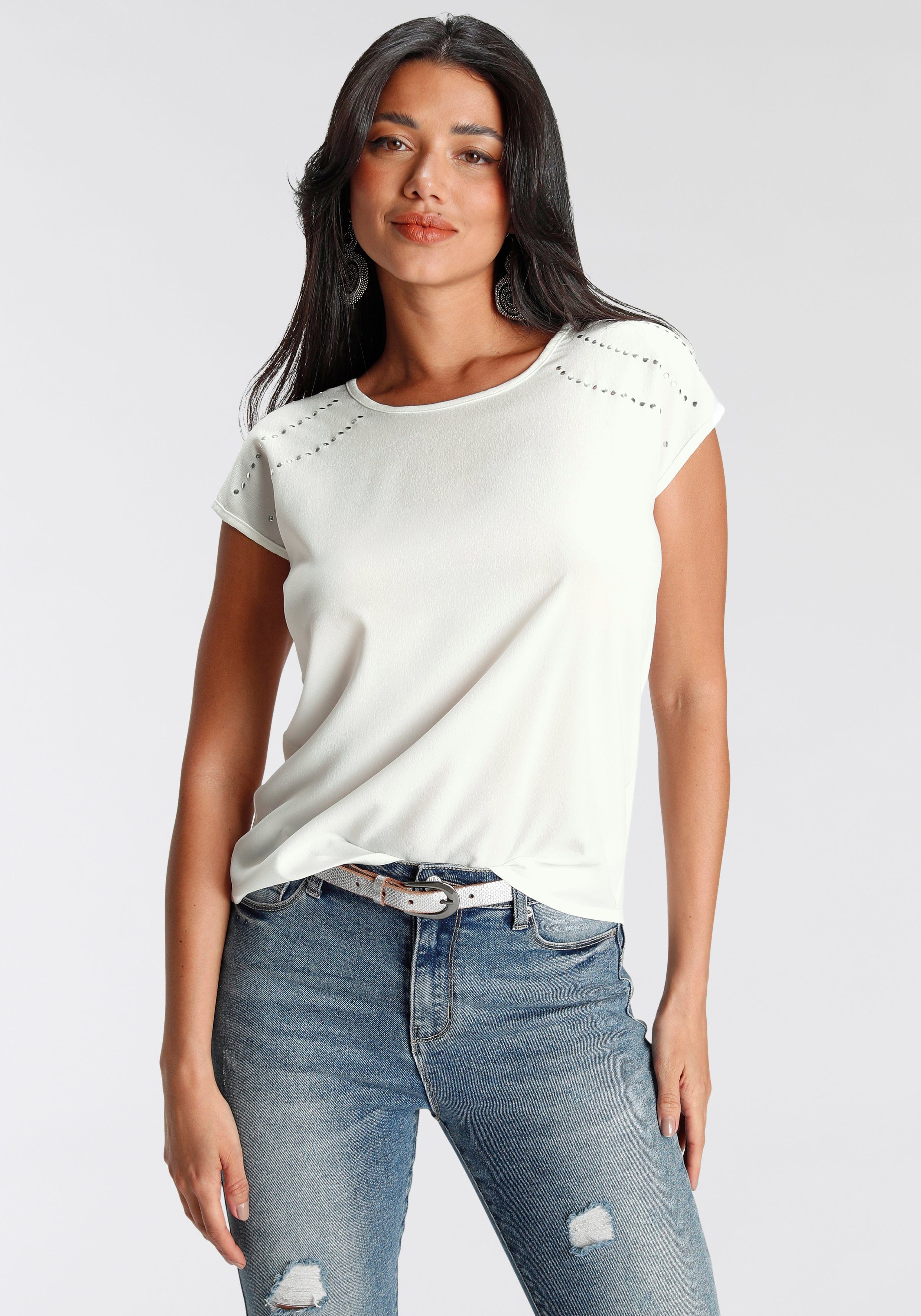 mit Nieten Melrose Shirtbluse