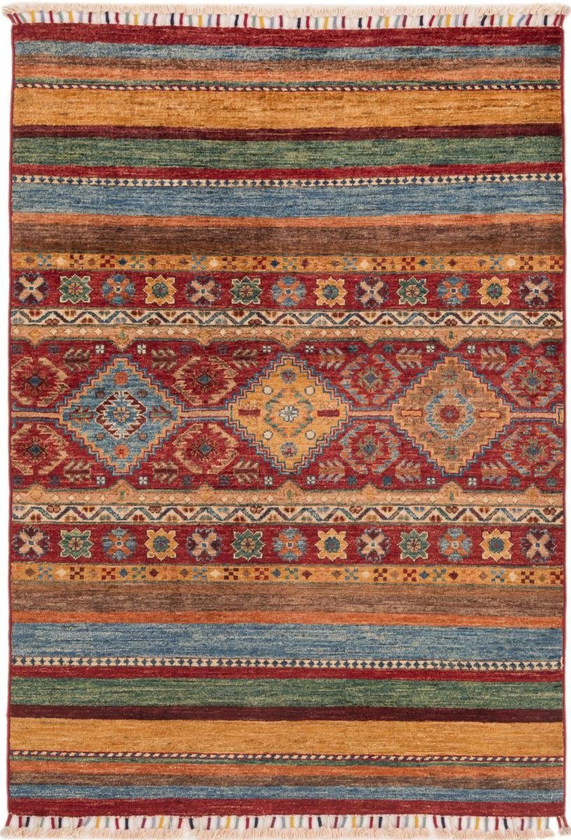 Orientteppich Arijana Shaal 103x139 Handgeknüpfter Orientteppich, Nain Trading, rechteckig, Höhe: 5 mm
