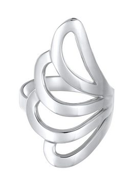 Nenalina Fingerring Basic Wellen Geschwungen Schlicht 925 Silber