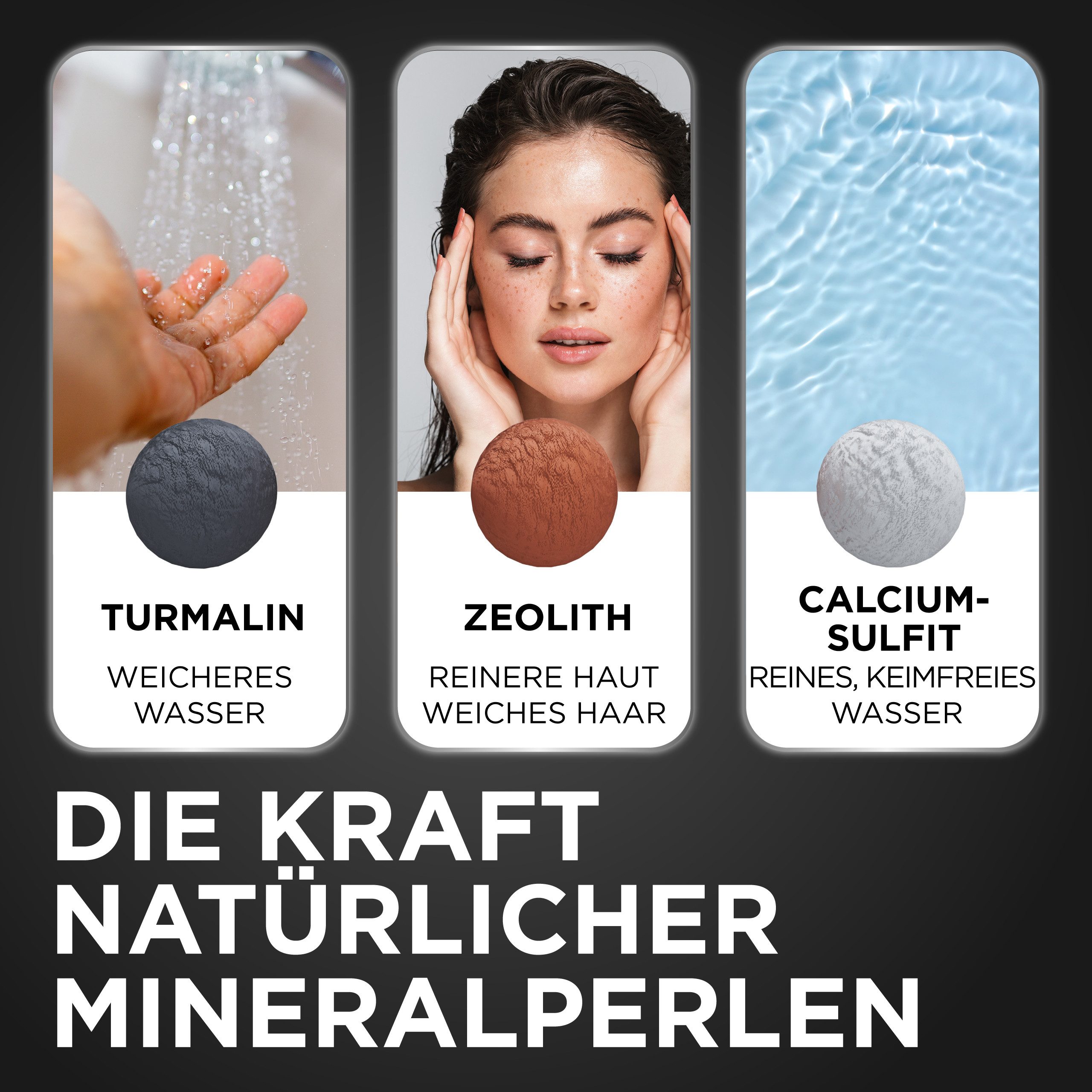 Lobenswerk Duschbrause Duschkopf mit Boost-Funktion, mit Mineralperlenfilter gegen Kalk & Verunreinigungen – Bild 5 von 5