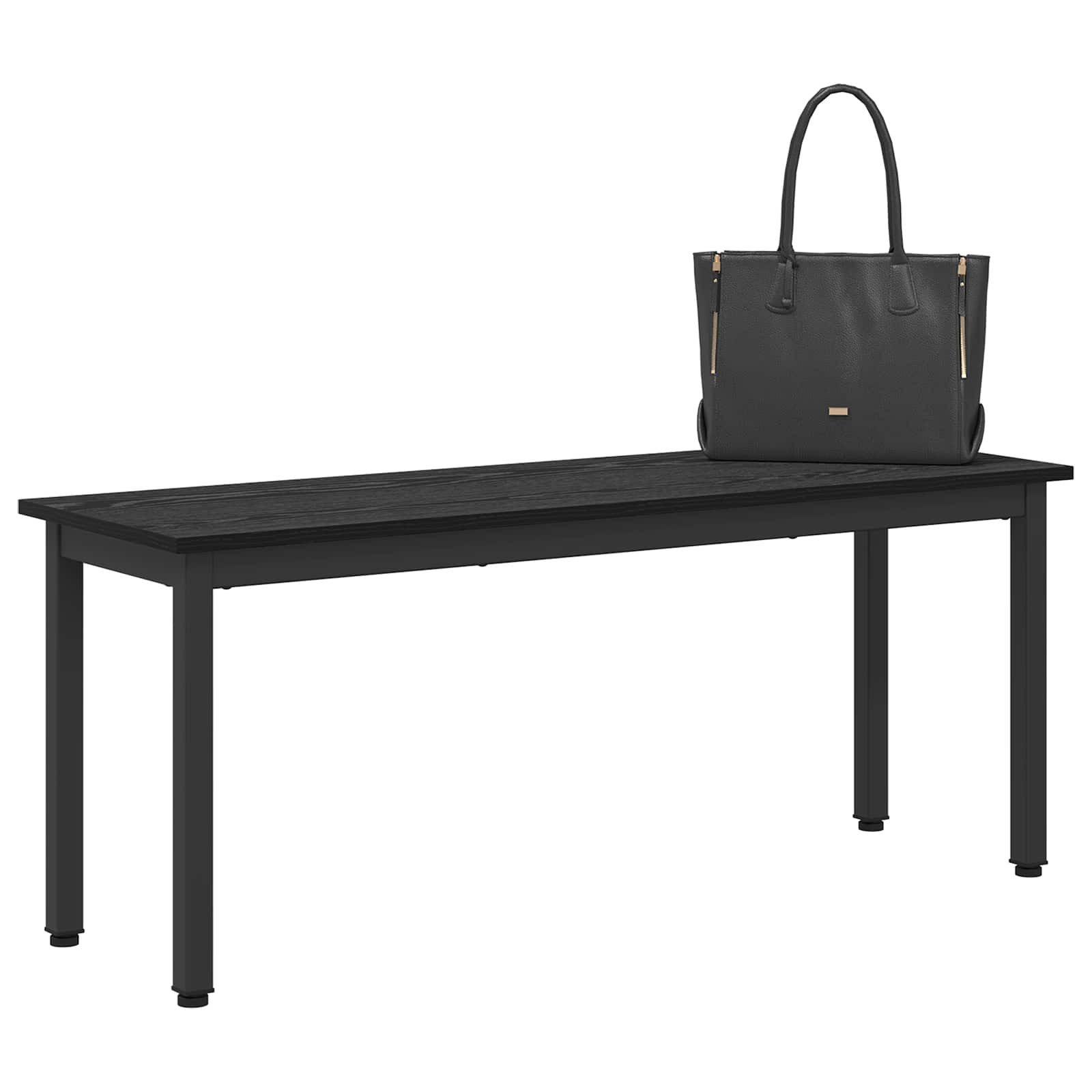 vidaXL Sitzbank Bank Schwarz Eichen-Optik 110 x 35 x 45 cm Holzwerkstoff (1-St)