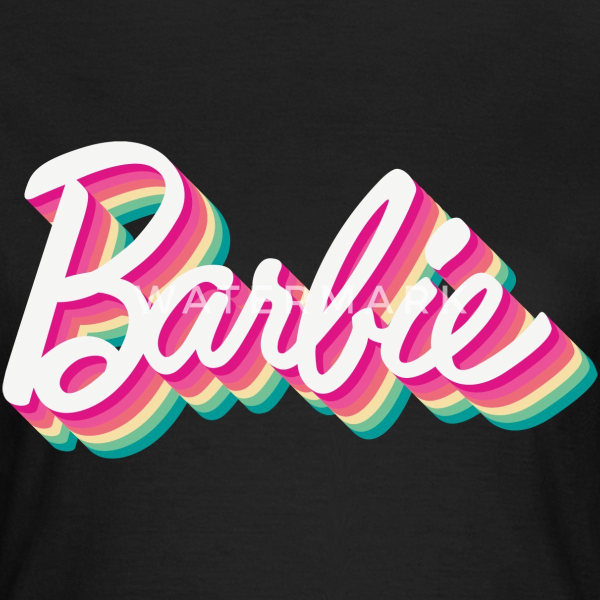 Spreadshirt T-Shirt Barbie Buntes Logo Frauen T-Shirt (1-tlg)