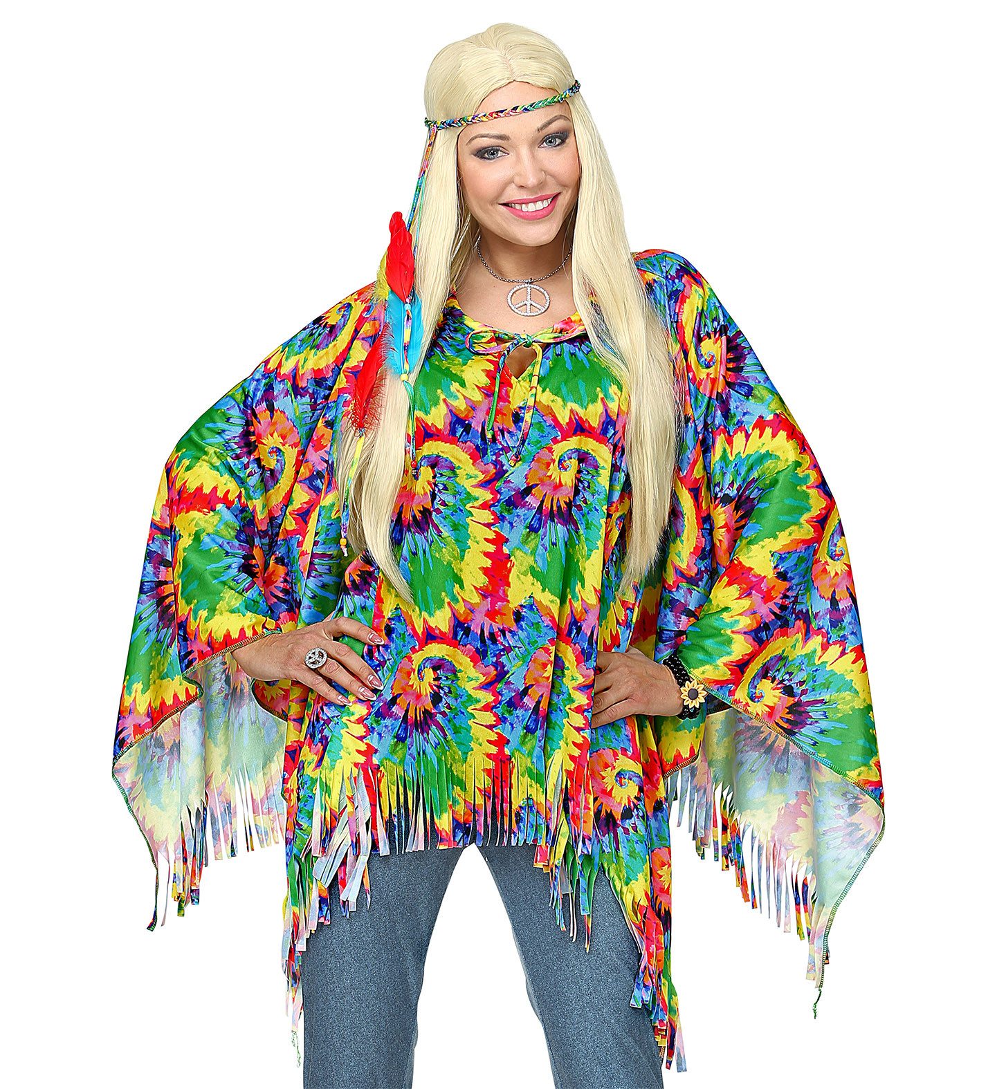 Widmann S.r.l. Kostüm Hippie Kostüm 'Psychedelic' für Erwachsene 2-tlg.