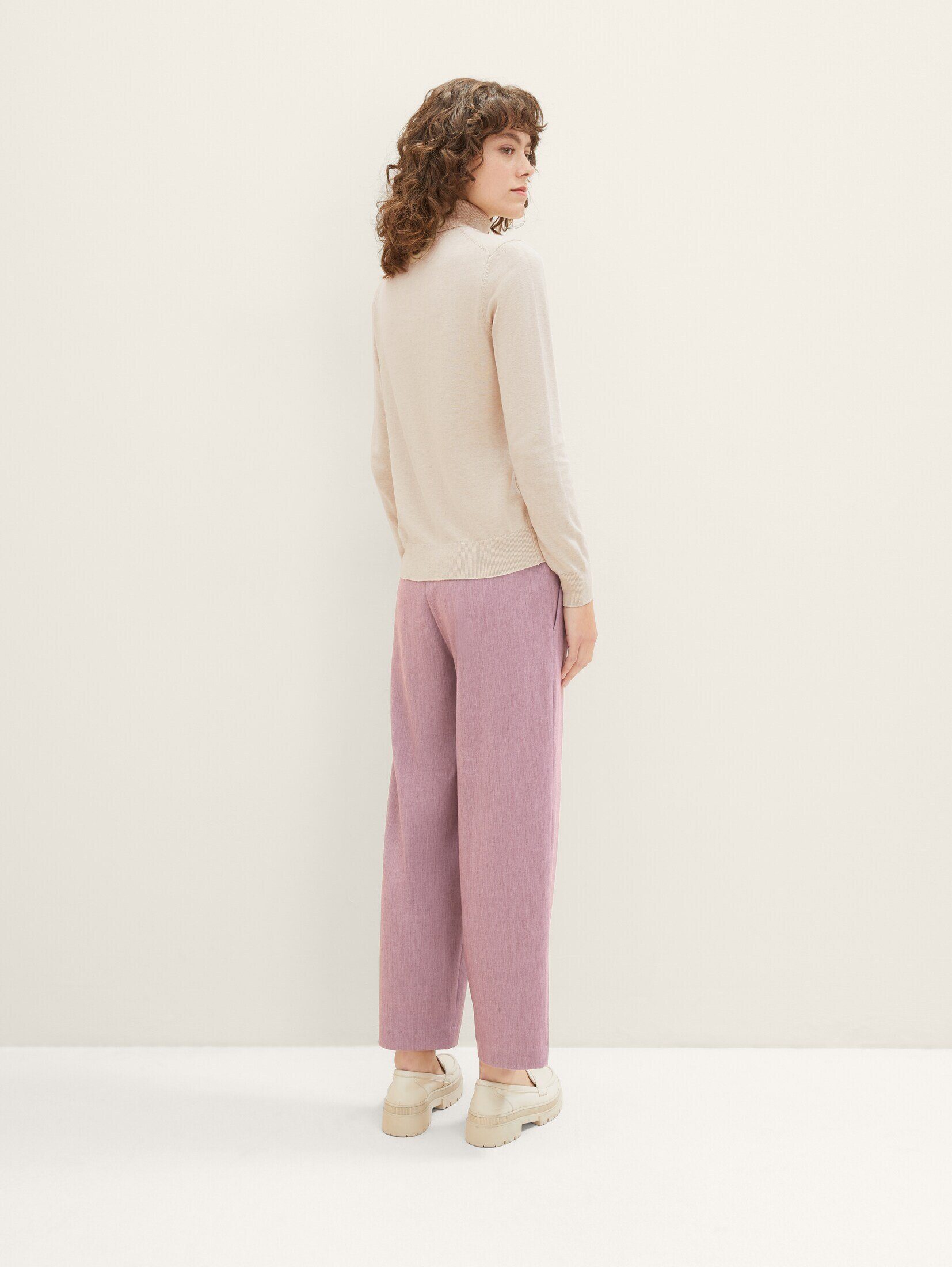 TOM dusty recyceltem Polyester lilac melange mit TAILOR Hose Culotte