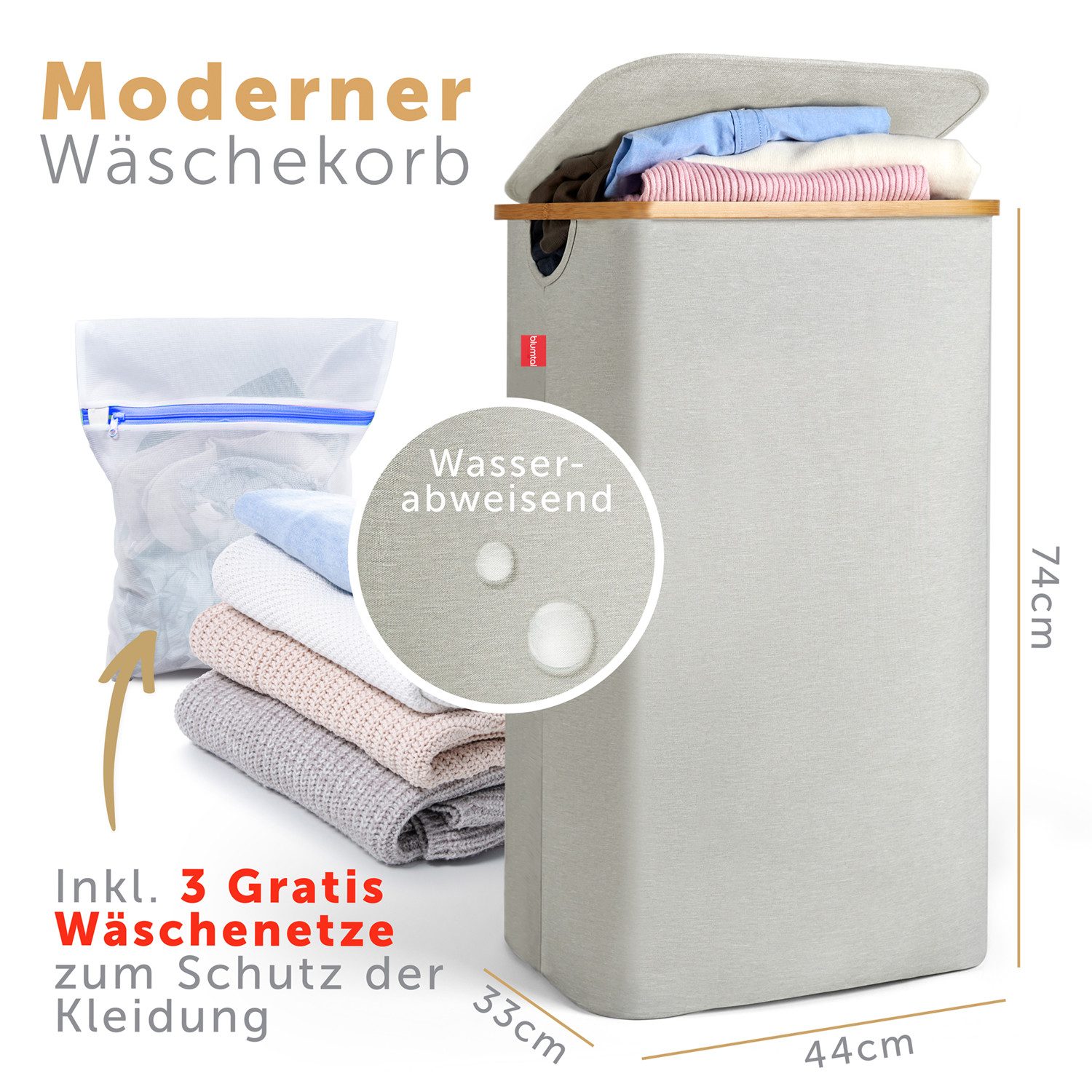 Blumtal Wäschekorb 1,2 oder 3 Fächer günstig online kaufen