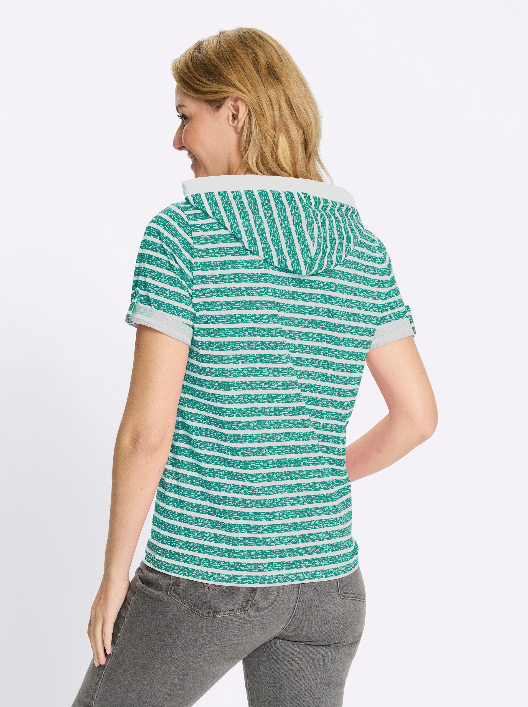 Sieh an! T-Shirt Kapuzen-Shirt Kurzarm günstig online kaufen
