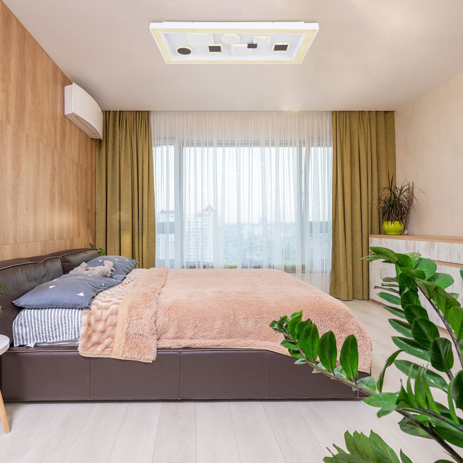 Globo Deckenleuchte Fernbedienung GLOBO Deckenleuchte dimmbar Wohnzimmer Deckenlampe LED