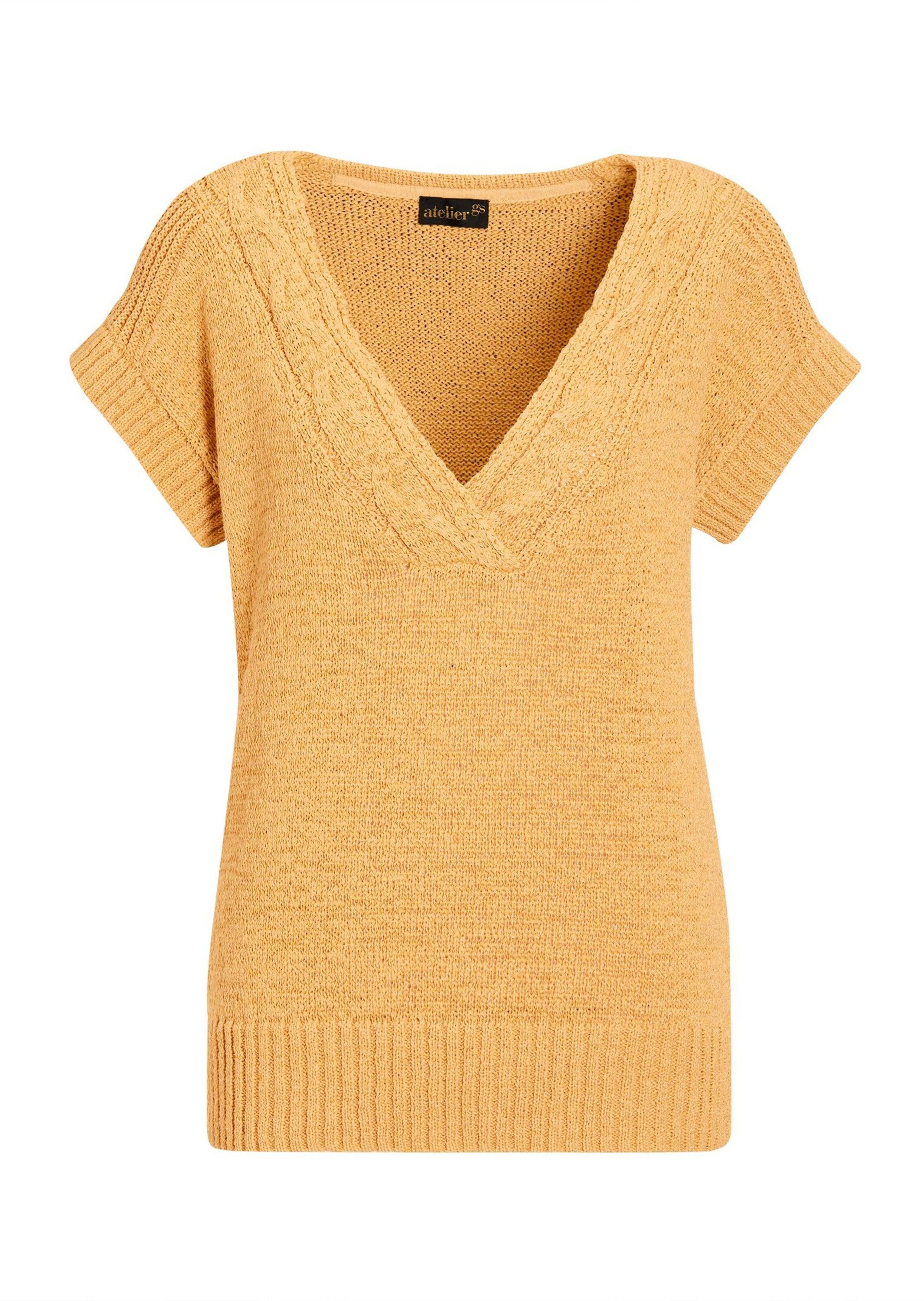 Strickpullover Trageangenehmer Pullunder mit modischem Ausschnitt