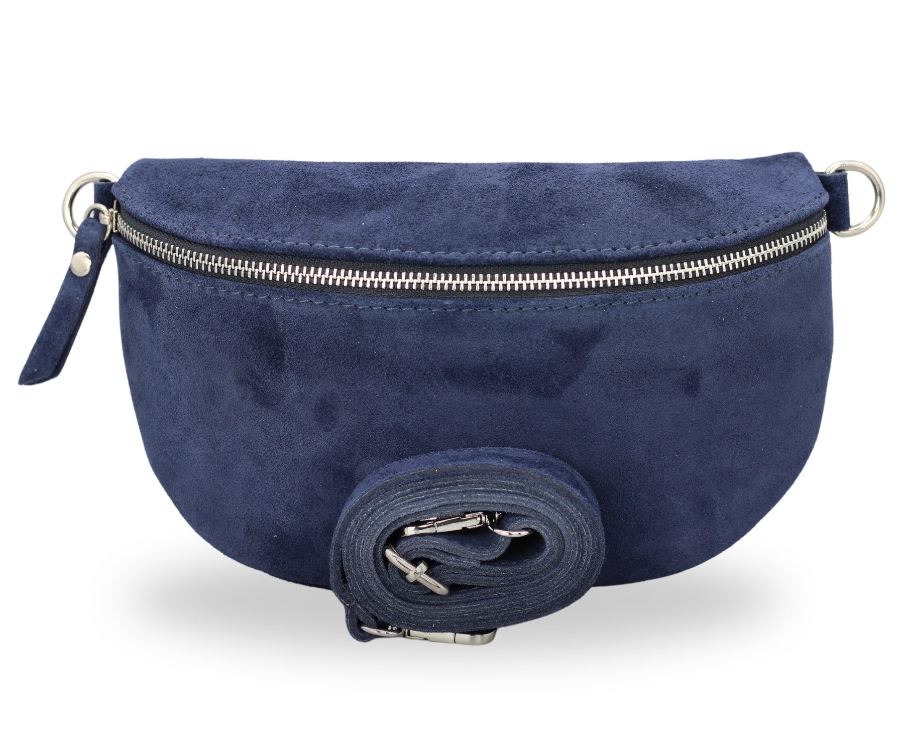 BRISE TASCHE Schultertasche SAHEL SUEDE Bauchtasche Damen Echtes Wildleder, Umhängetasche, Medium Größe, mit extra gemustertem Gürtel