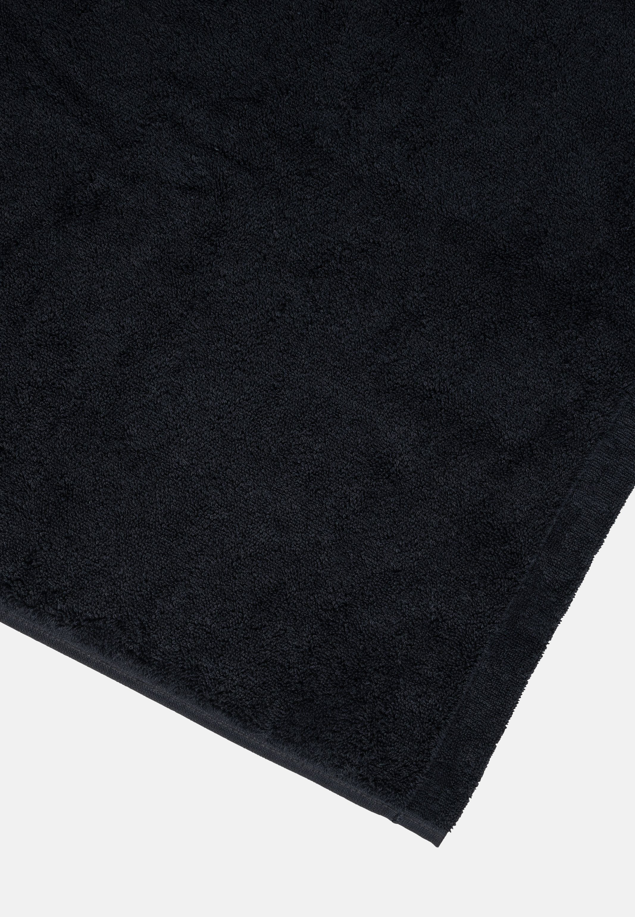 X - Set - Set Handtuch flauschig Cawö 4-tlg), Baumwolle 4 im Lifestyle, extra Handtuch (Spar-Set, Weich und Schwarz Walkfrottee,