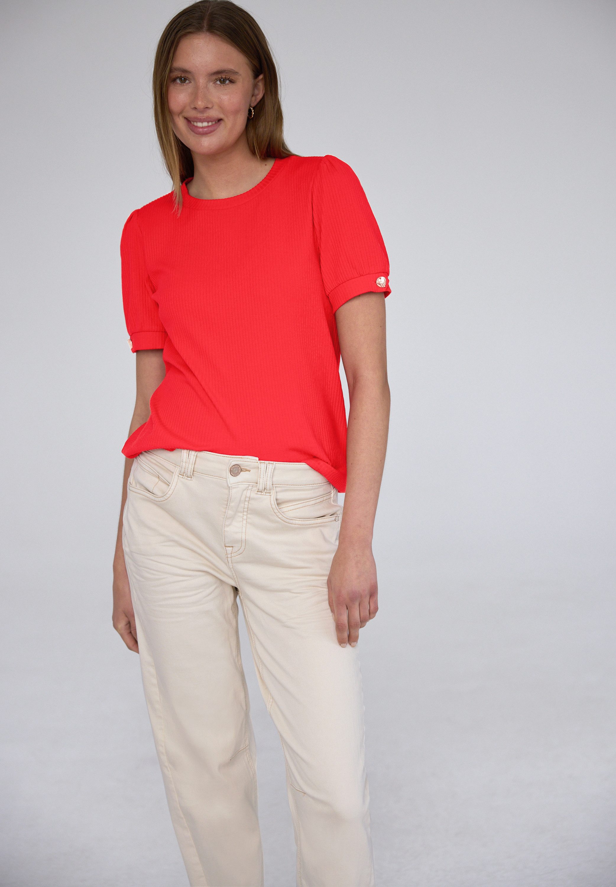 STREET ONE STUDIO T-Shirt mit Rundhalsausschnitt