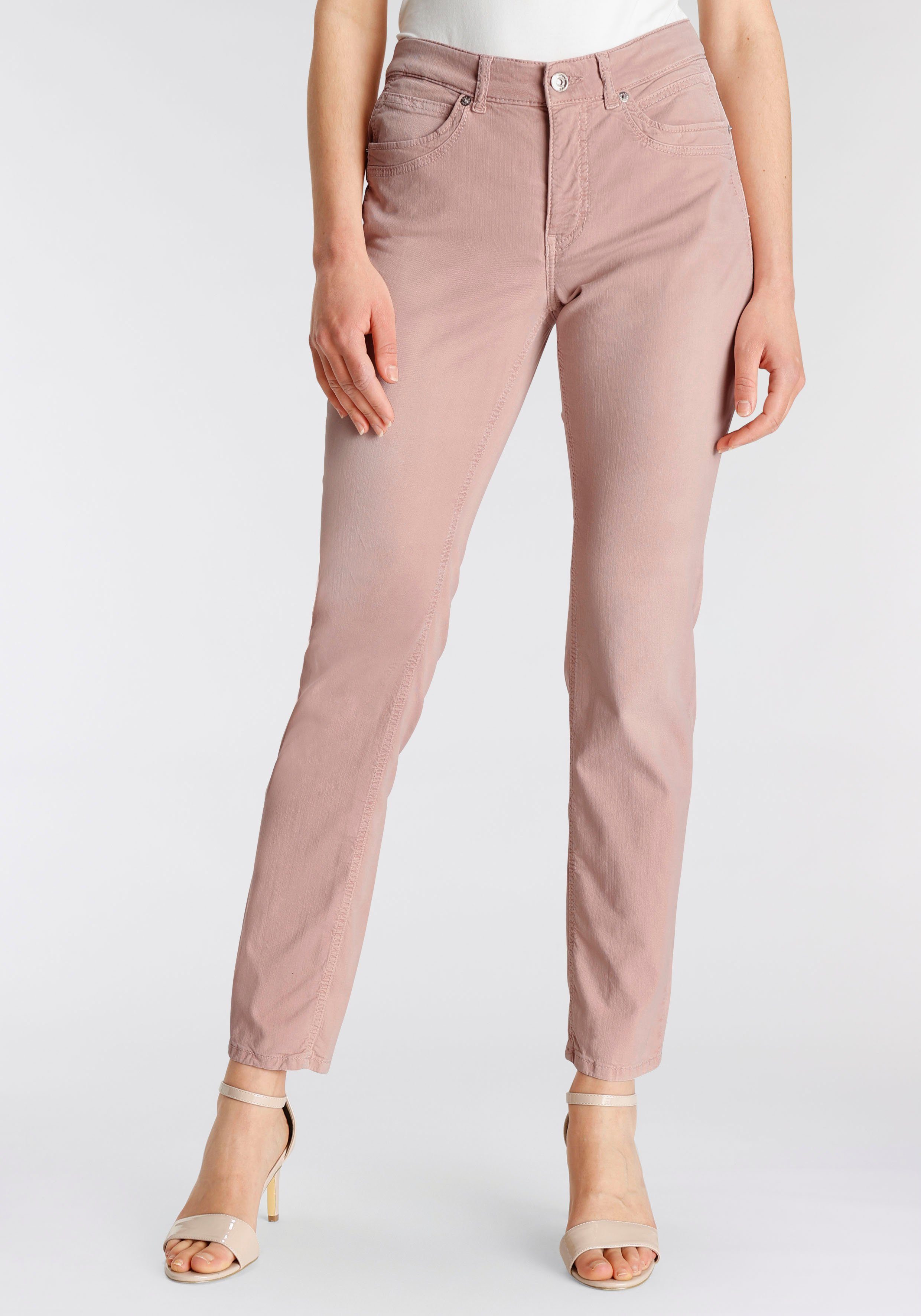 rose geschnitten MAC Stretch-Jeans Angela Schmal light