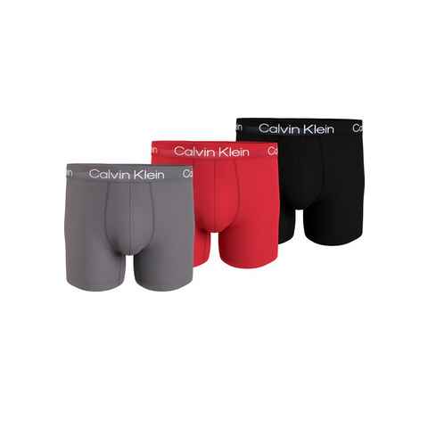 Calvin Klein Underwear Boxer BOXER BRIEF 3PK (Packung, 3er-Pack) mit längerem Bein & Logo-Elastikbund