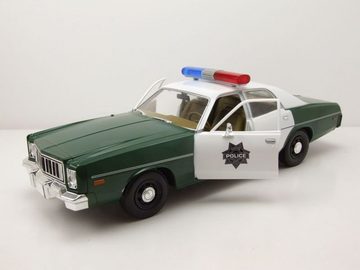 GREENLIGHT collectibles Modellauto Plymouth Fury 1975 grün weiß Capitol City Police Modellauto 1:18 Green, Maßstab 1:18