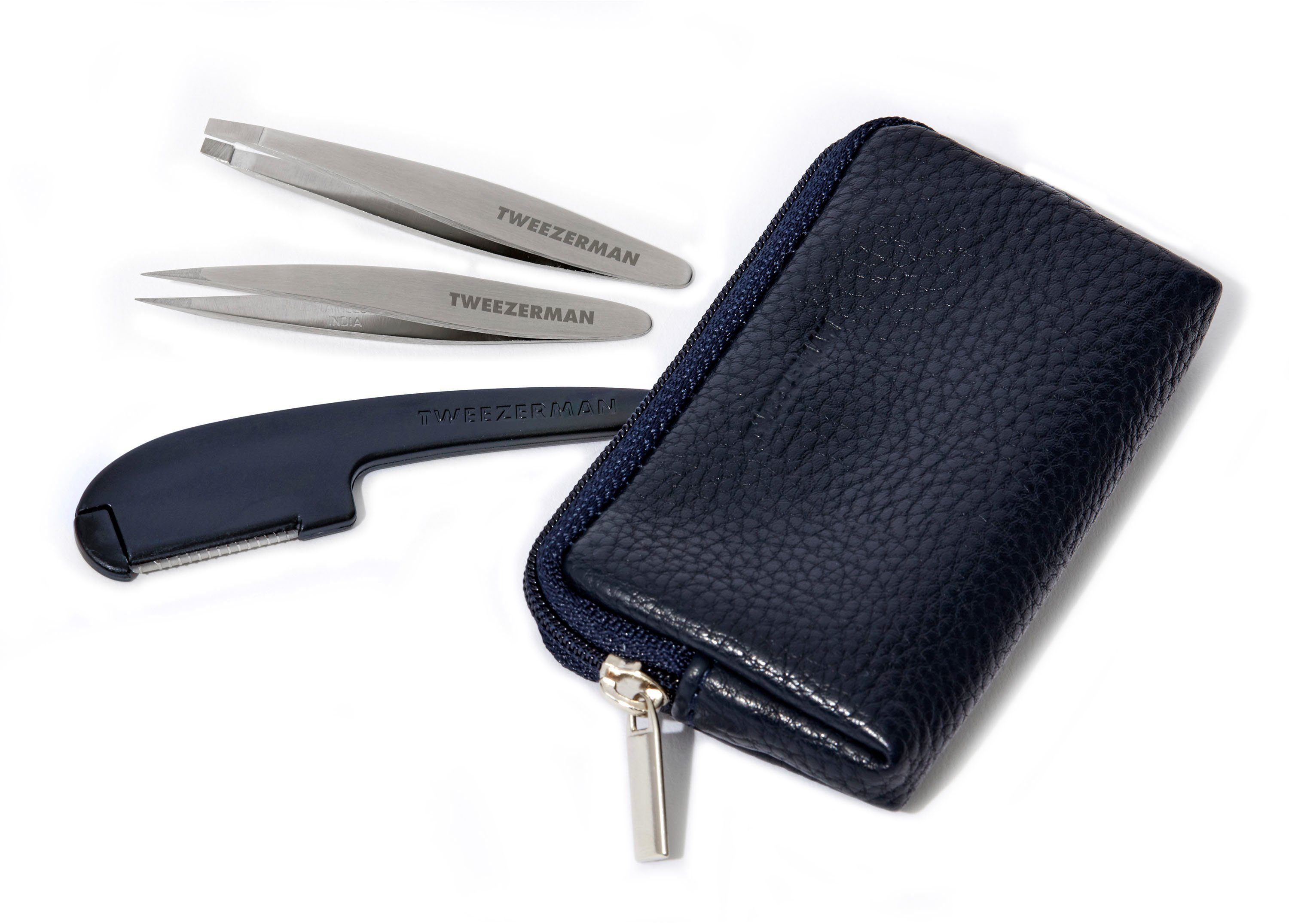 Herren Set, Grooming, Augenbrauenpflegeset TWEEZERMAN 3-tlg., für Augenbrauenpinzette Gear Brow