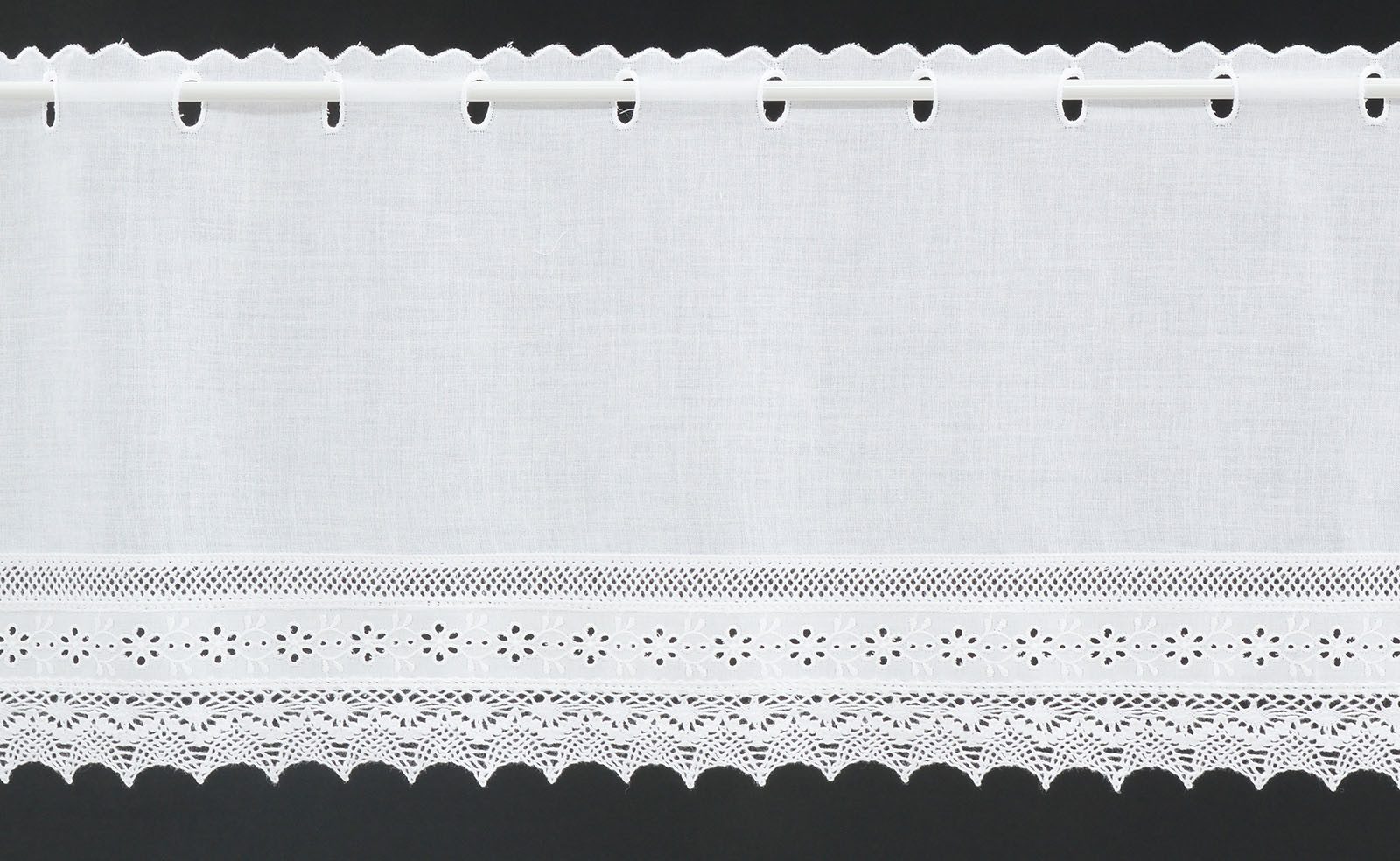 Gardinen Kranzusch Scheibengardine Batist Häkelspitze (1 günstig online kaufen