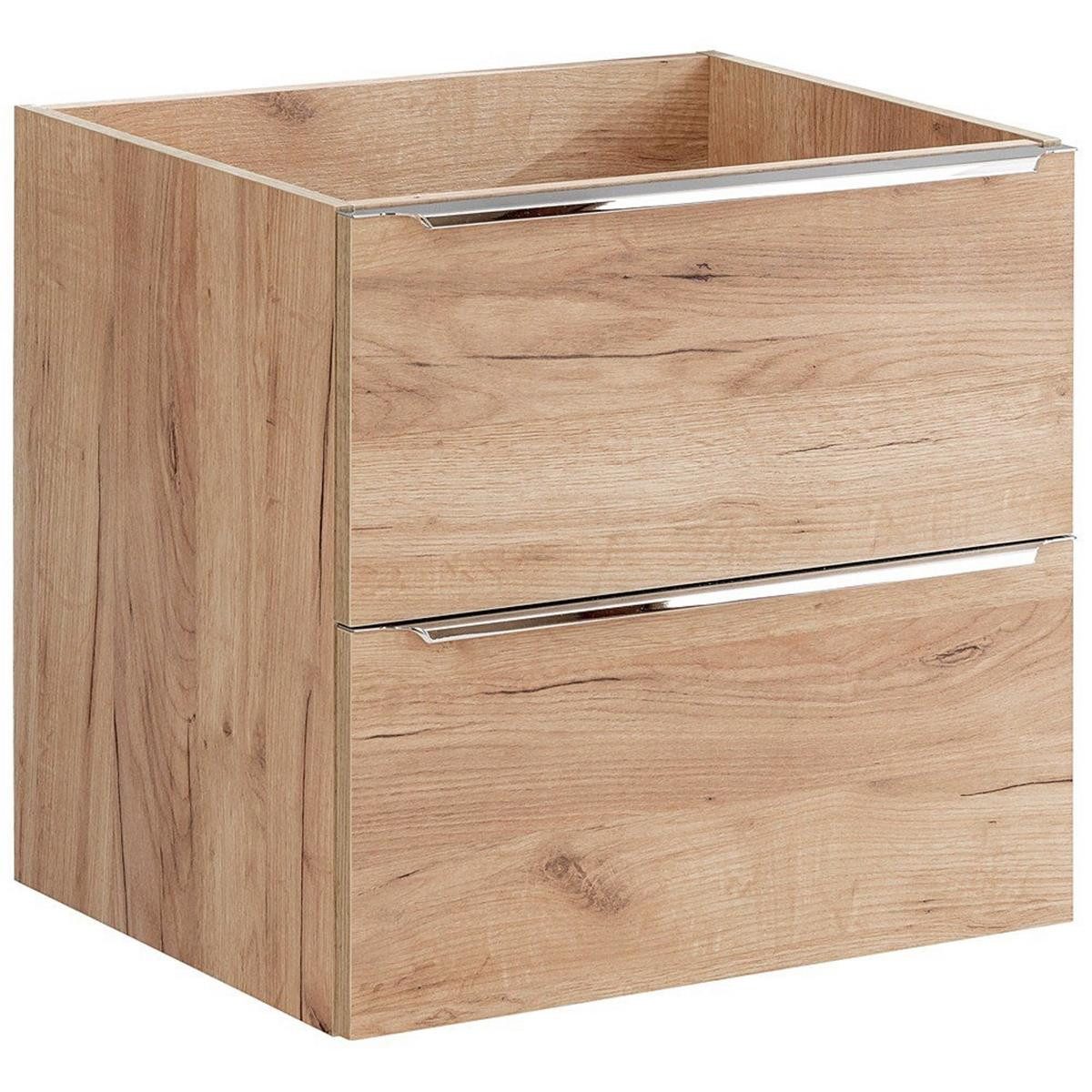 Lomadox Waschbeckenschrank TOSKANA-56 Waschtischunterschrank 60cm in Wotaneiche Nb. B/H/T ca. 60/57/46cm