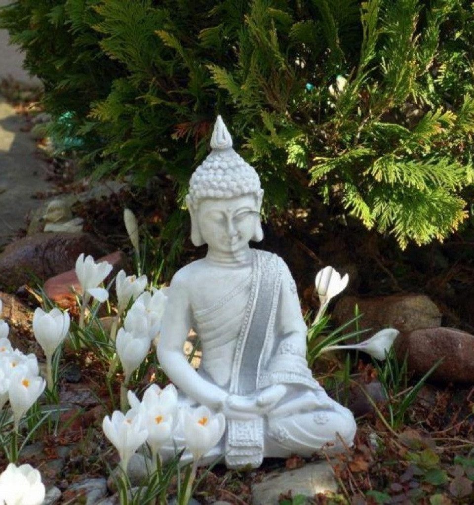 Xlmoebel Buddhafigur Große Buddha-Skulptur in Steindesign. Ideal für den Garten und (Skulptur), Hergestellt in Europa