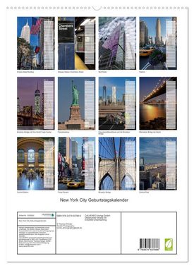 CALVENDO Wandkalender New York City Geburtstagskalender (Premium, hochwertiger DIN A2 Wandkalender 2023, Kunstdruck in Hochglanz)