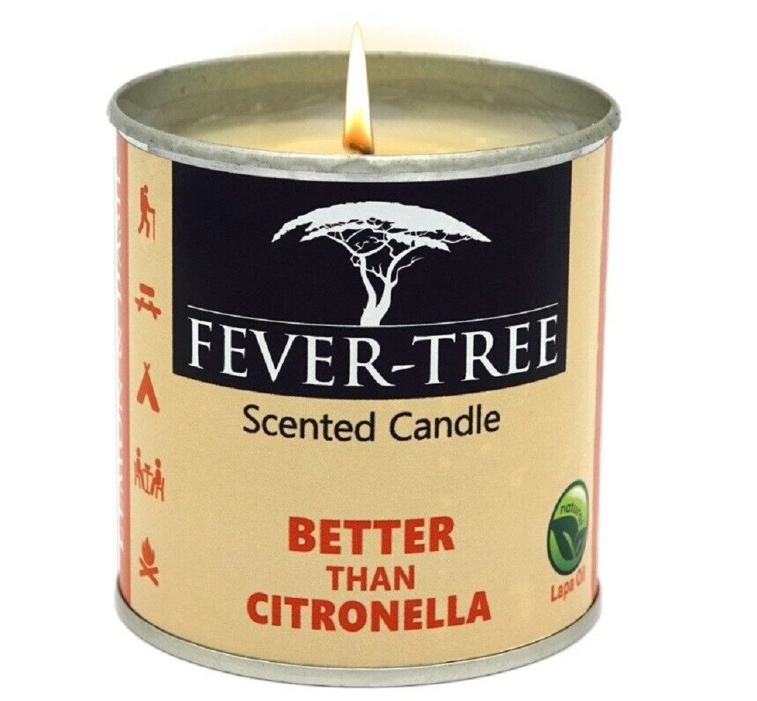 FEVER-TREE Duftkerze Duftkerze Zitronengras & Basilikum gegen Fliegen Stechmücken 30 Std.