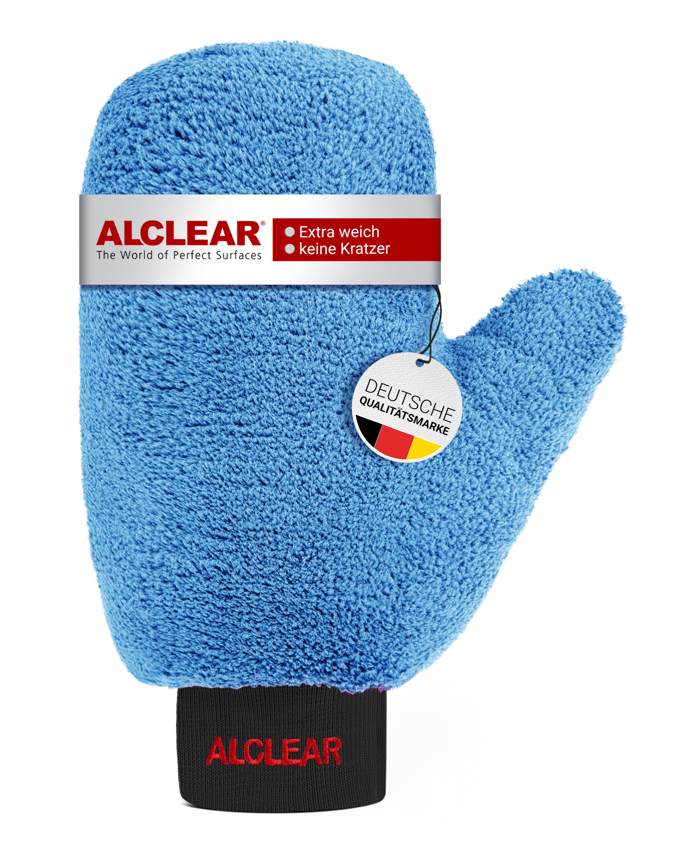 ALCLEAR 950013b Premium Auto Felgenhandschuh, kratzerfrei, 26x12cm Mikrofaser Mikrofasertuch (80% Polyester, 20% Nylon)