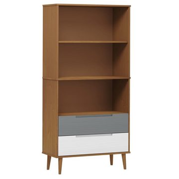 vidaXL Bücherregal Bücherregal MOLDE Braun 85x35x170,5 cm Massivholz Kiefer, 1-tlg.