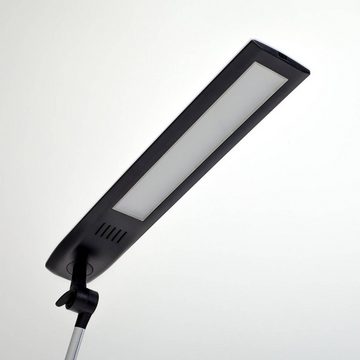 Lindby LED Schreibtischlampe Felipe, dimmbar, LED-Leuchtmittel fest verbaut, warmweiß, Modern, Kunststoff, Aluminium, Metall, weiß, Schwarz, alugrau, 1