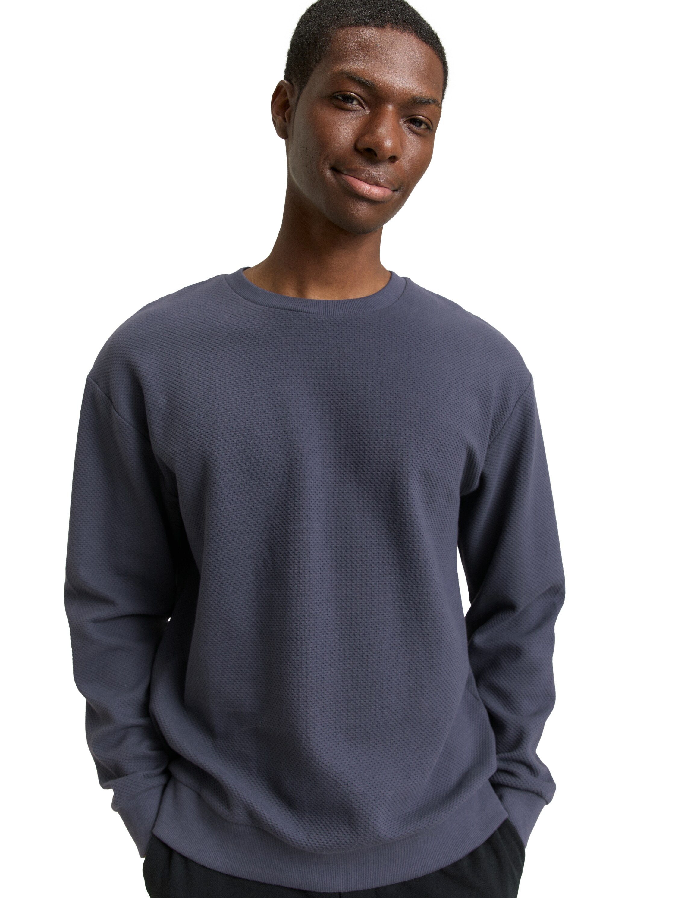 TOM TAILOR Denim Sweatshirt mit Rippbündchen