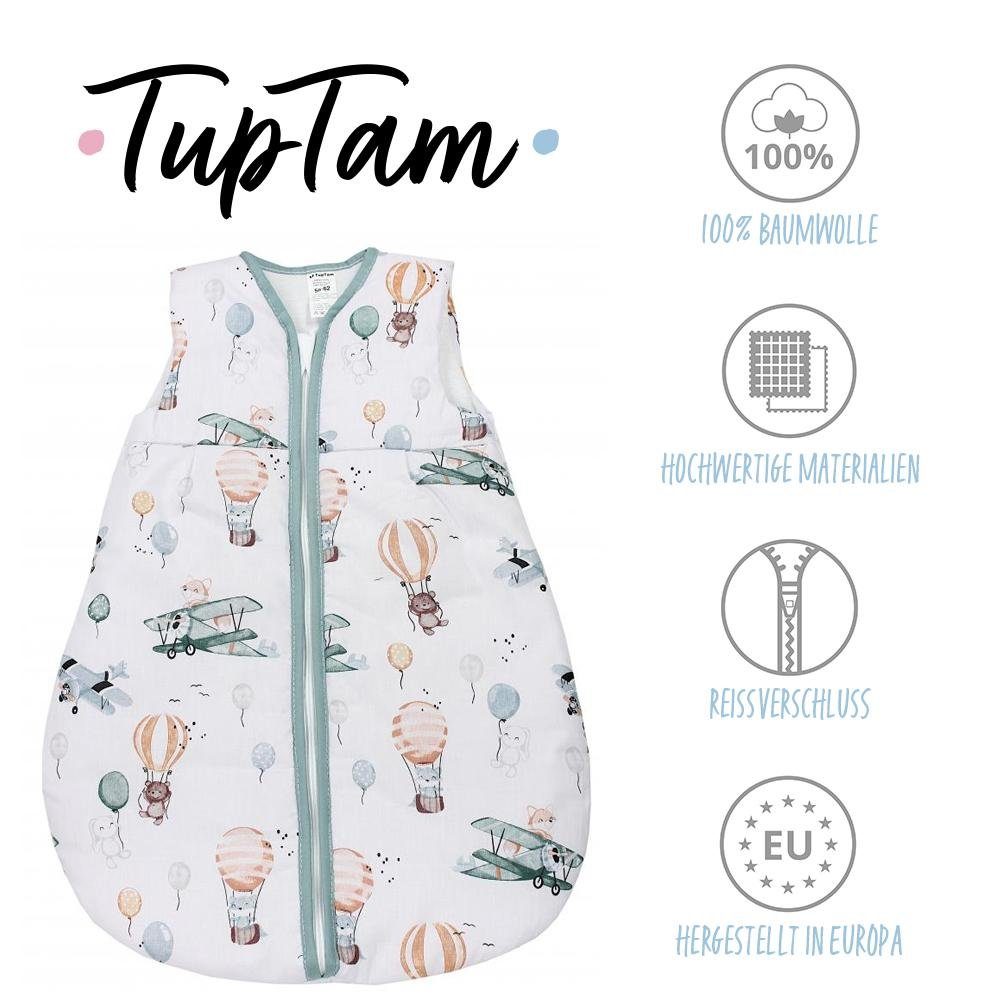 unisex zertifiziert Babyschlafsack OEKO- ärmellos wattiert Flugzeug im TupTam TOG Füchse TEX 2.5