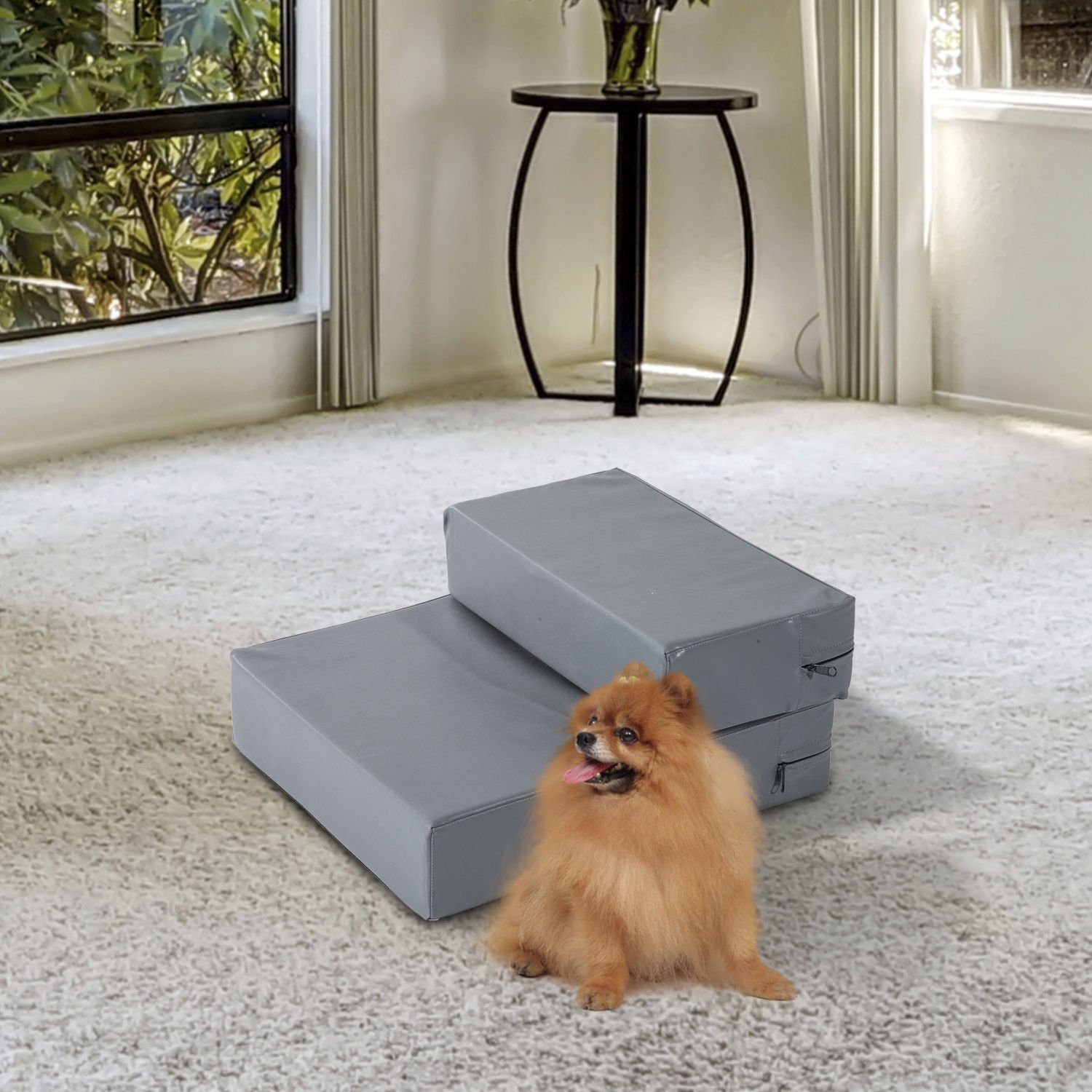 PawHut Haustiertreppe Tierunterlage 2 Stufen Klappbar Hundetreppe Treppe Un günstig online kaufen