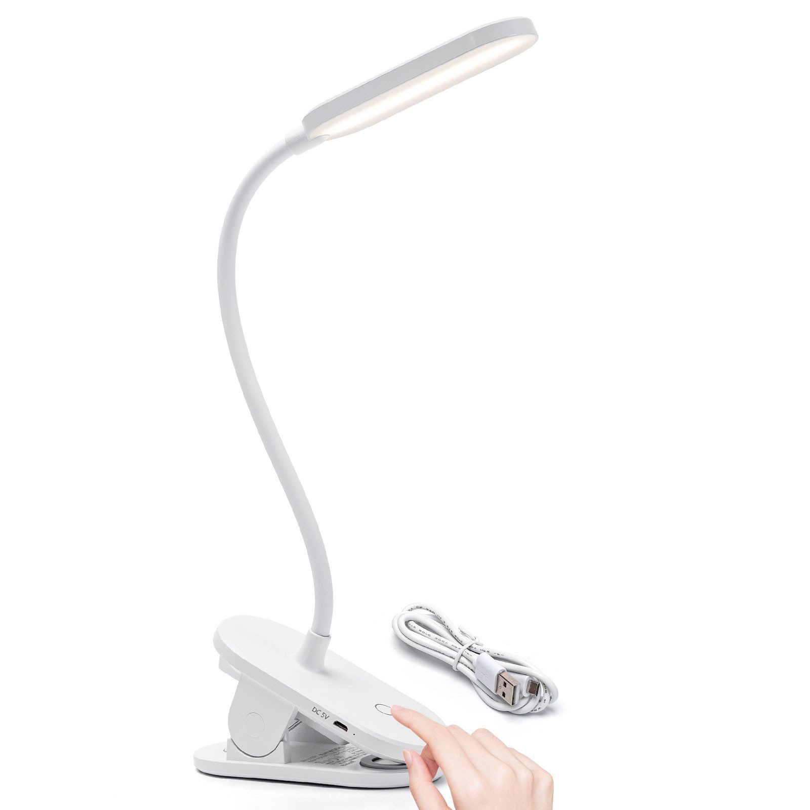 Aigostar LED Klemmtischleuchte LED Klemmlampe Wiederaufladbare USB-Leselamp günstig online kaufen