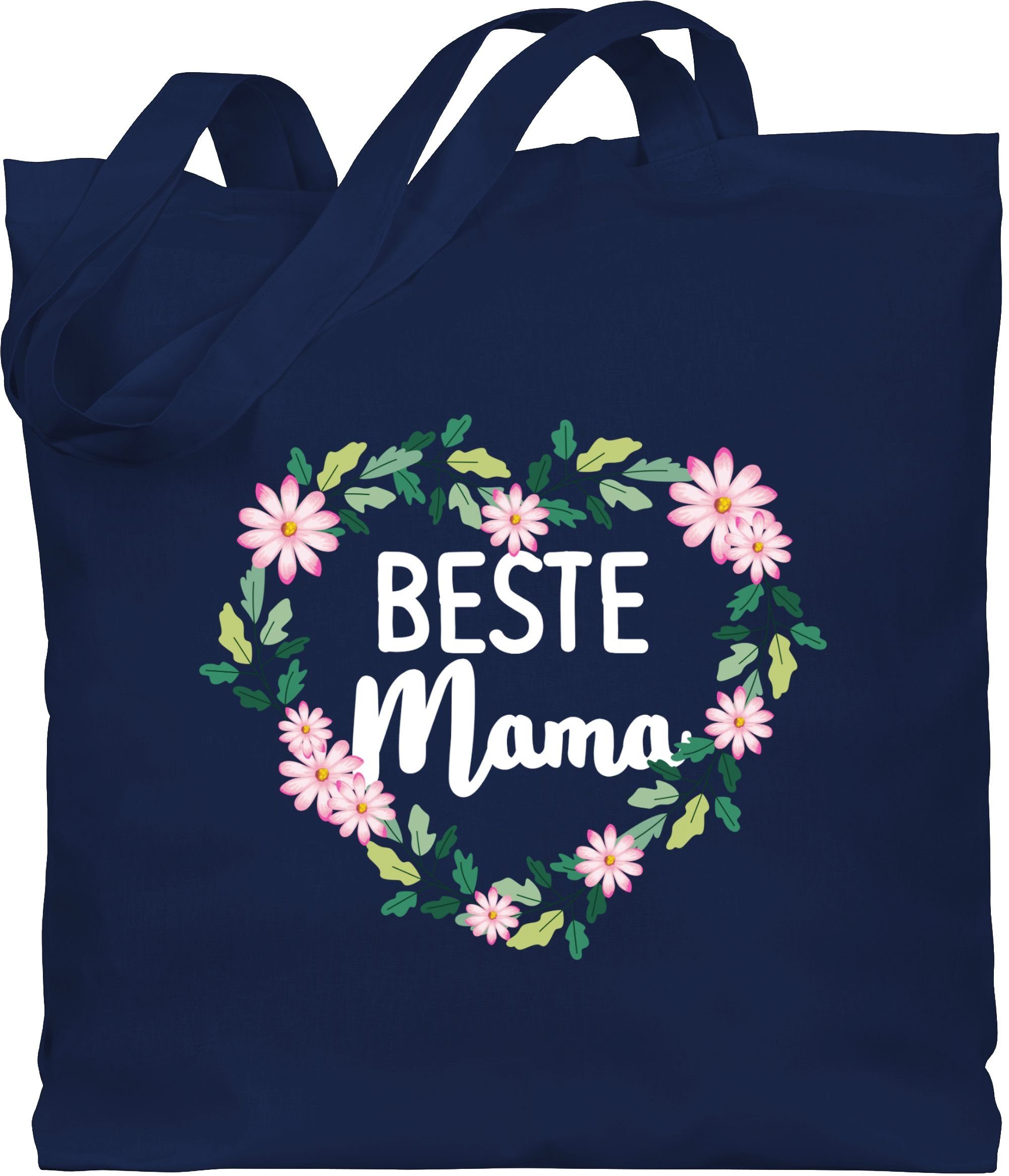 Shirtracer Umhängetasche Beste Mama II, Muttertagsgeschenk 2 Navy Blau
