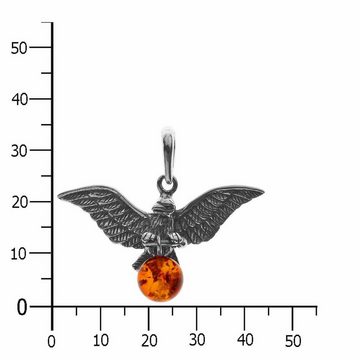 OSTSEE-SCHMUCK Kettenanhänger - Adler - Silber 925/000 - Bernstein (1-tlg)