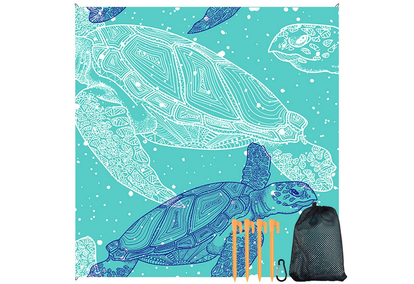 Picknickdecke Extra große Picknickdecke 200x210 cm-waschbare Campingdecke, Diwzbyn, Stranddecke XXL-Picknickdecke wasserabweisend-Decke Outdoor