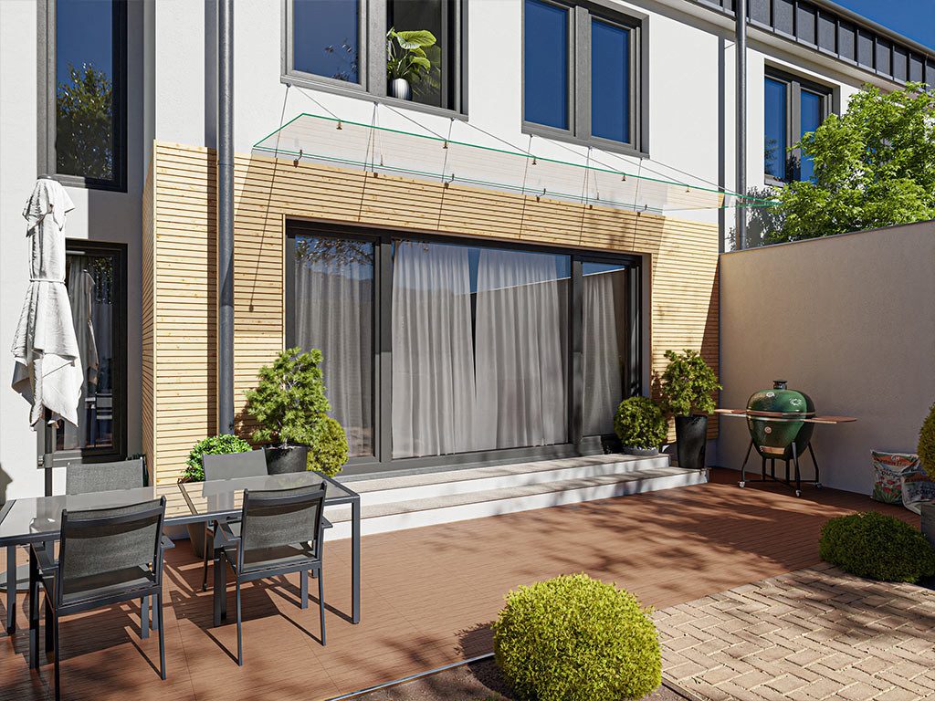 Outgarden Terrassenplatte WPC-Terrassenfliese Braun geriffelt, WPC 60x30, Braun