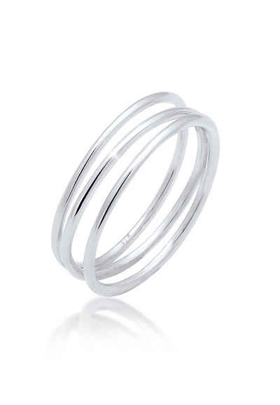 Elli Fingerring Wickelring Filigran Trend 925 Silber, Ring Set