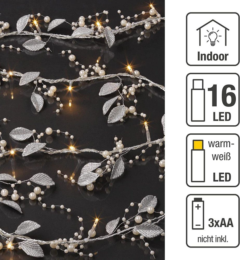 Hellum LEDLichterkette »Hellum LEDLichterkette Blätter und Kugeln 16