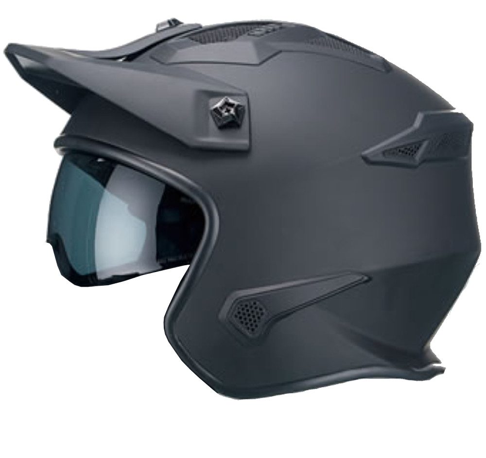 RALLOX Helmets Motorradhelm Motorradhelm Jethelm 726 schwarz matt – Bild 4 von 4