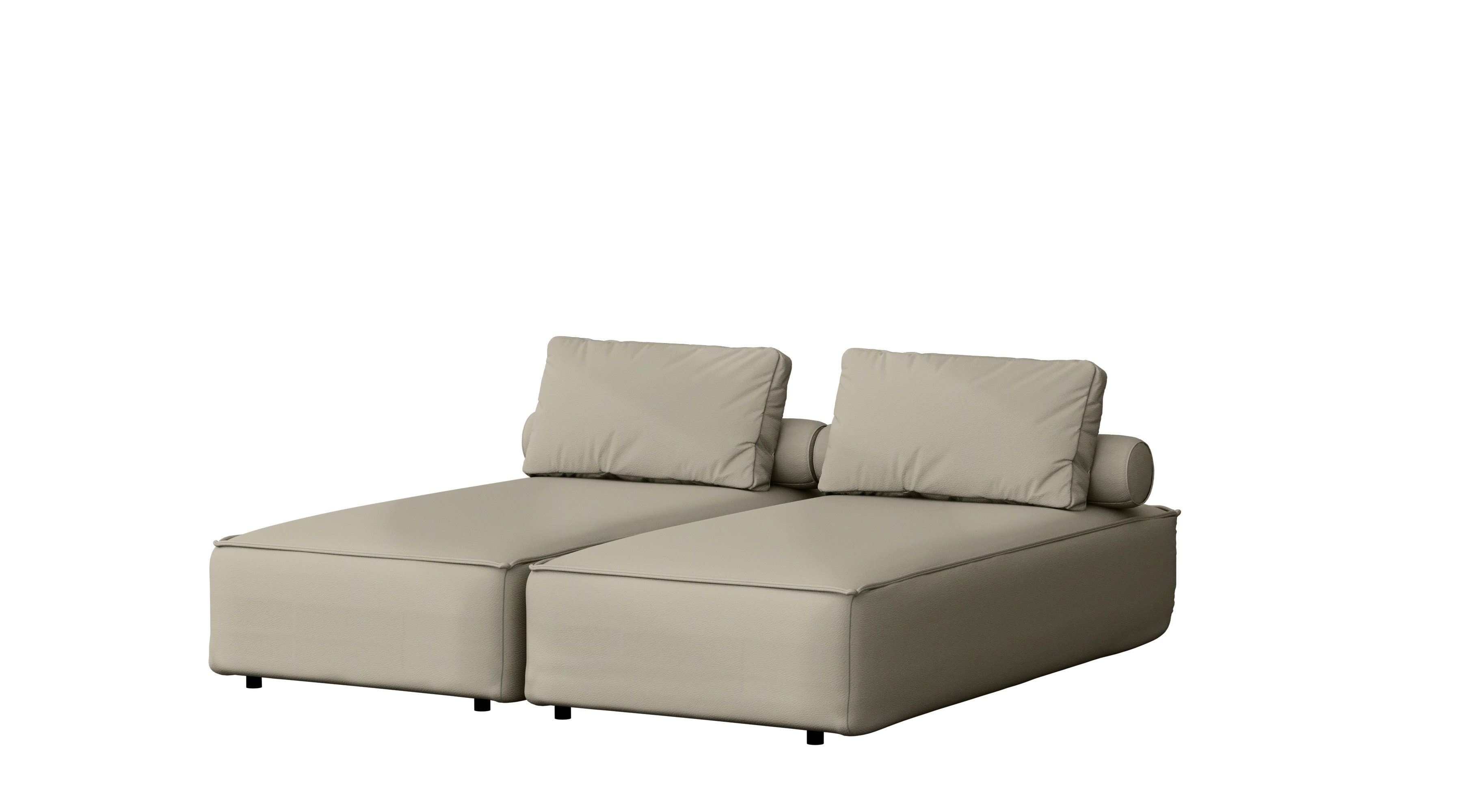 Kaiser Möbel Gartenlounge-Sessel Doppelter Liegestuhl für den Garten MALIBU, Terrasse, Hinterhof (2 Liegestühle 4 Kissen)
