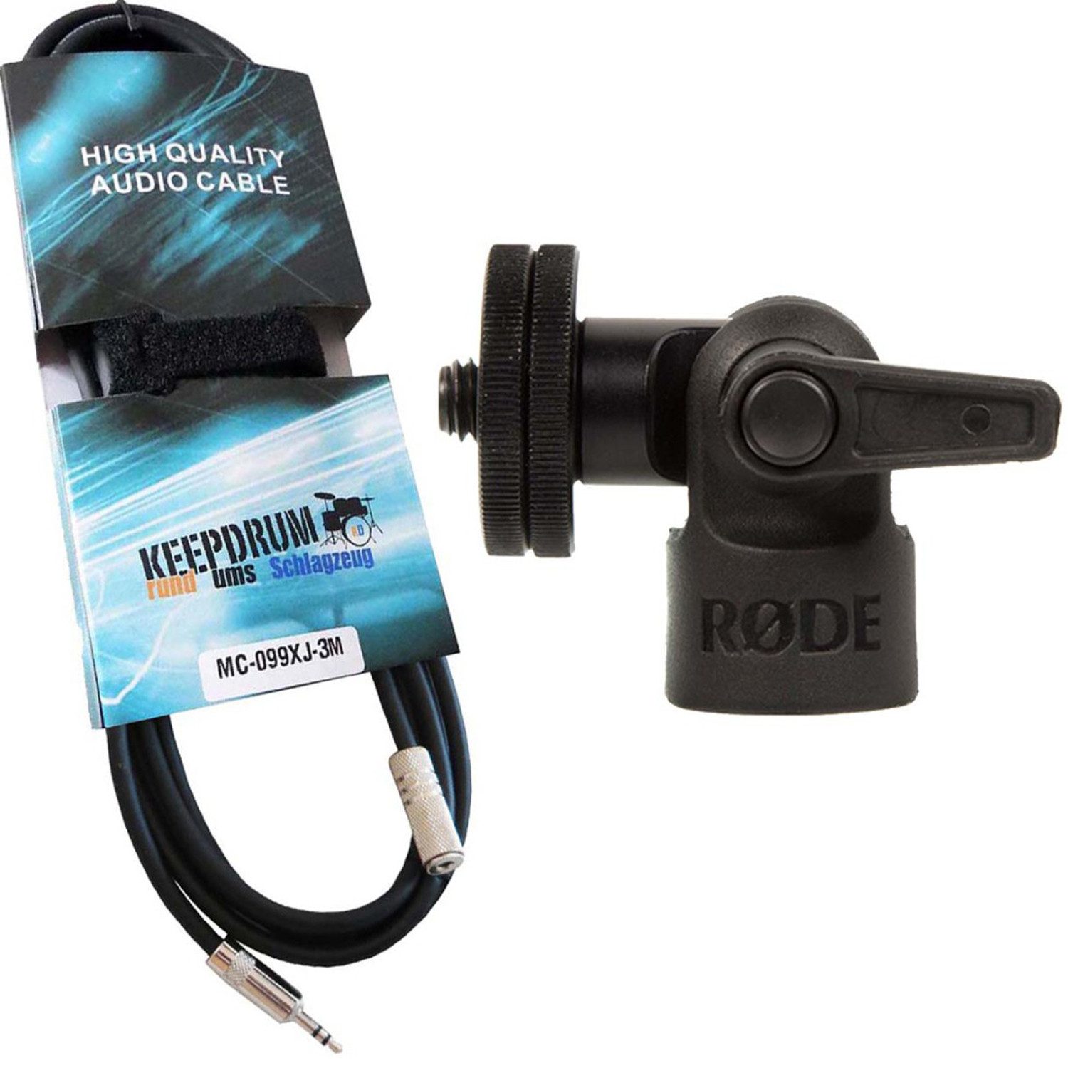 RØDE Mikrofon Rode Pivot Adaptor 3-8 Schwenkgelenk mit Verlängerungskabel (Vorteils-Set), mit Verlängerungskabel