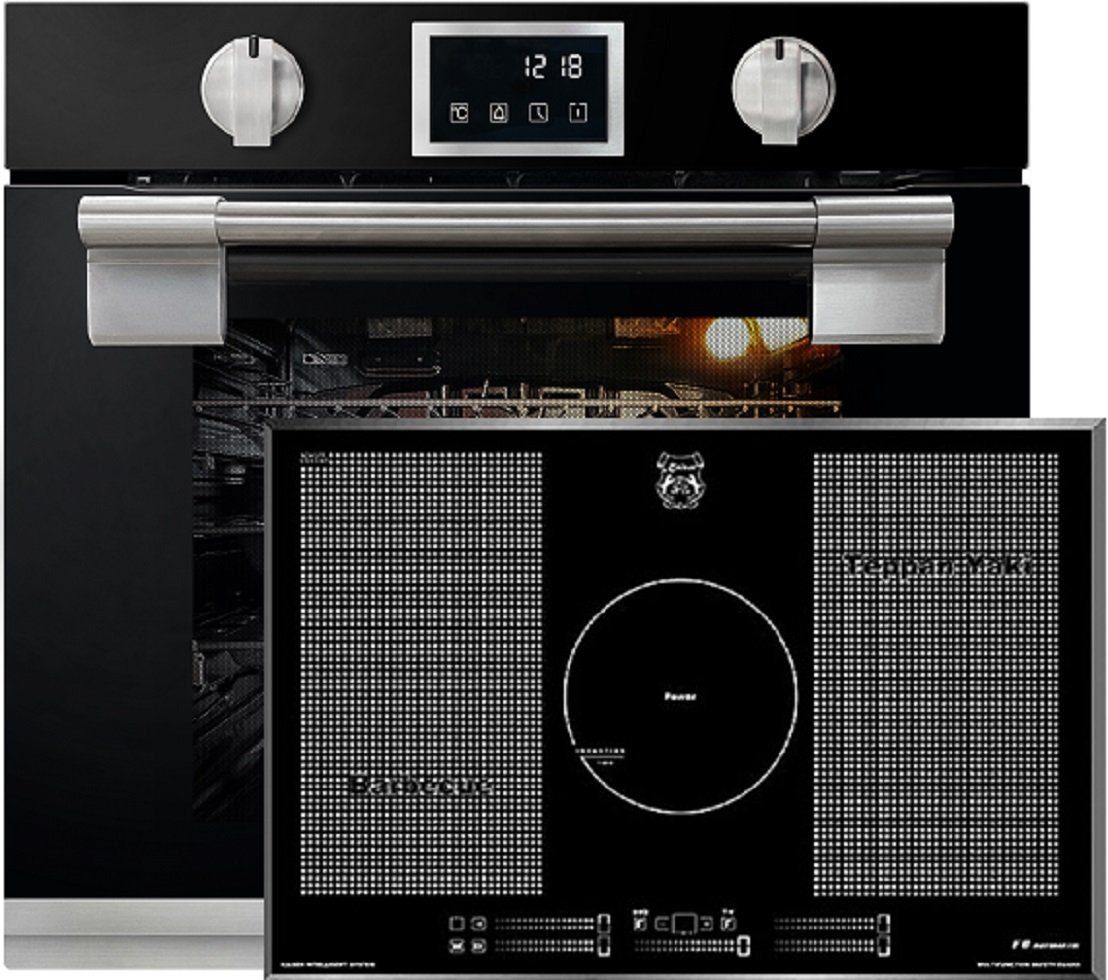Kaiser Küchengeräte Backofen-Set EH 6338 S + KCT 777 FI ....., mit 1-fach-Teleskopauszug, Einbau Backofen,11 Funktionen +Induktionskochfeld 77 cm