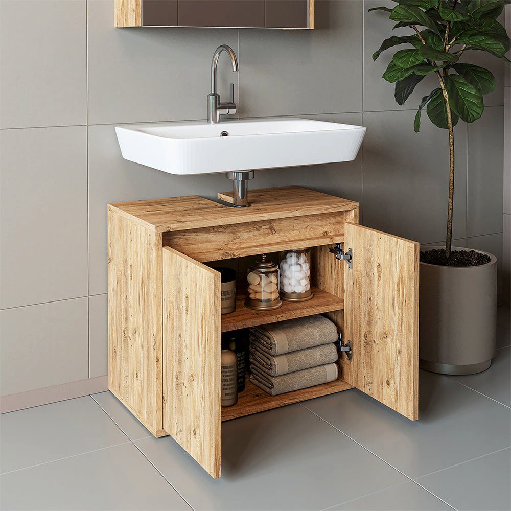 Roomart Badmöbel-Set, (Badezimmer Unterschrank HBT:55x65x35 cm günstig online kaufen