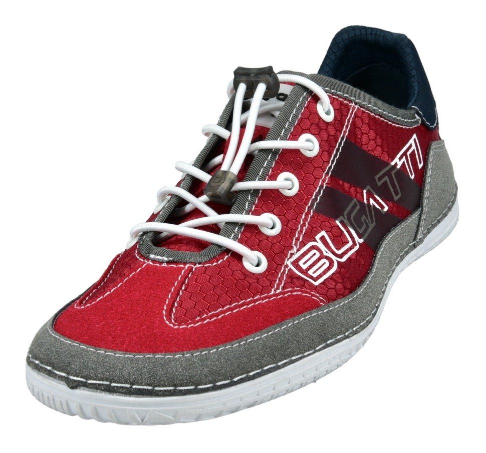 bugatti Slip-On Sneaker mit Schnellverschluss red und Elastikbändern