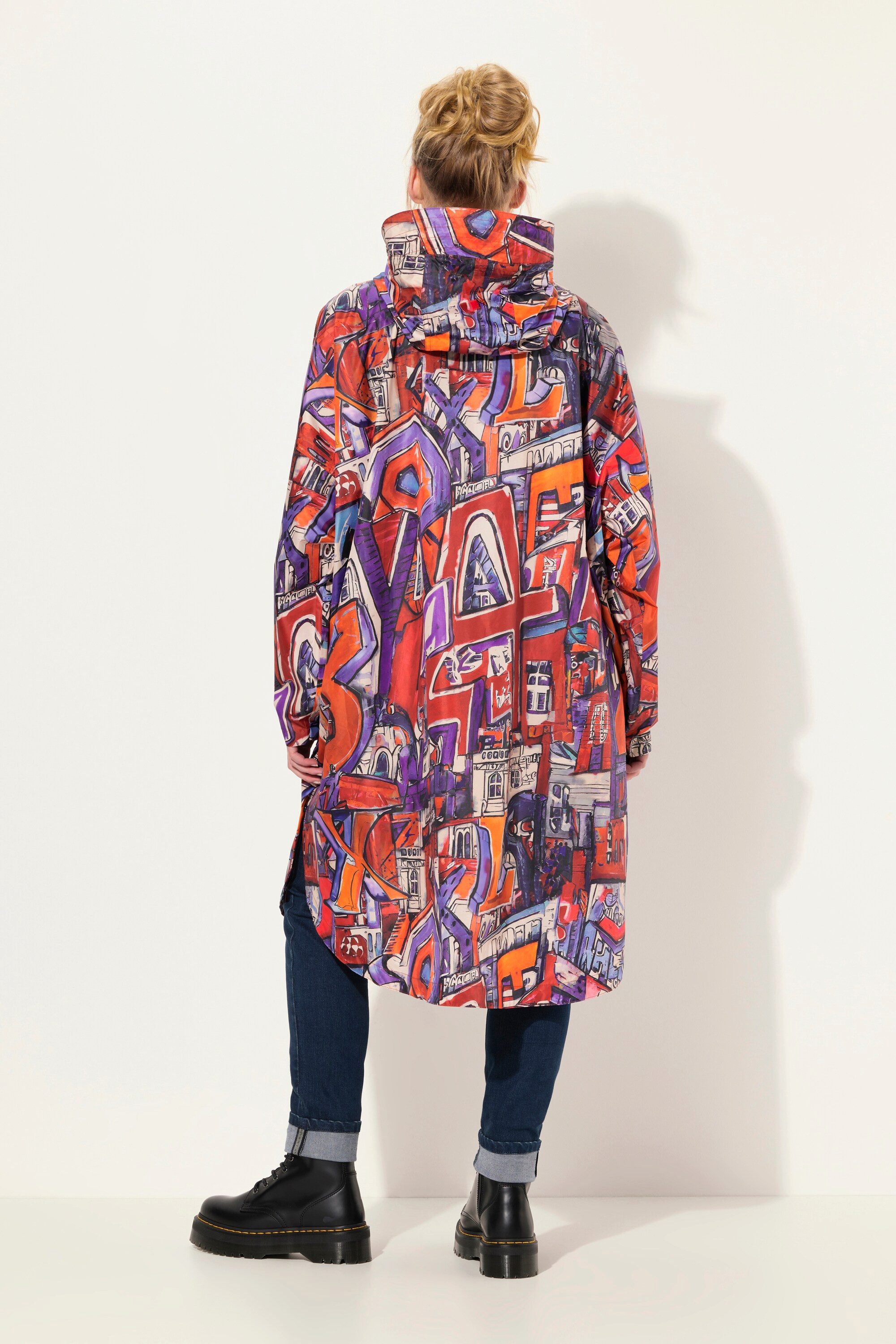 Laurasøn Funktionsjacke Funktions-Regencape Unisex Print Kapuze