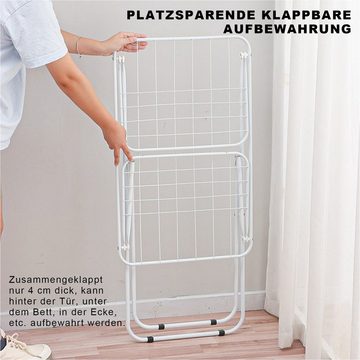 TWSOUL Wäscheständer X-förmiger Boden-Wäscheständer,., Faltbares Design, Weiß