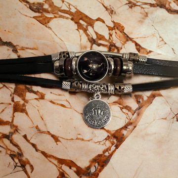 Stelby Armband mit Gravur Armband Sternzeichen Skorpion mit 3D Gravur im Glas