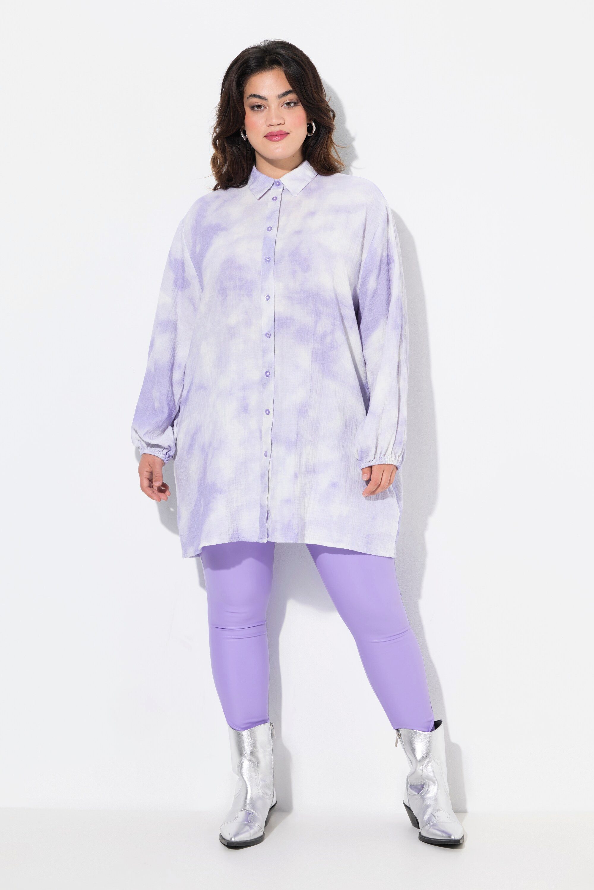 Angel of Style Hemdbluse Musselin-Hemdbluse Batikmuster günstig online kaufen