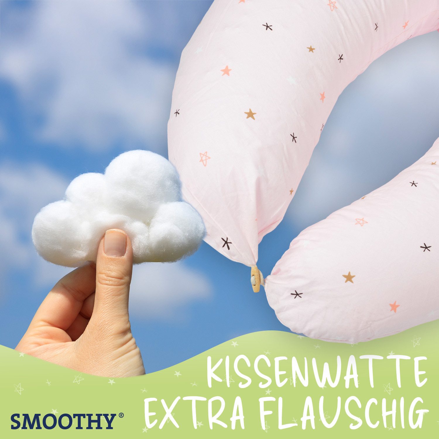 Smoothy Stillkissen Schwangerschaftskissen Seitenschläferkissen Schlaf Lage günstig online kaufen