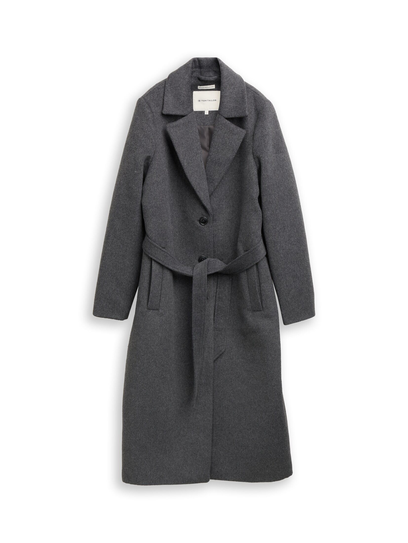 TOM TAILOR Kurzmantel Wollmantel mit Gürtel günstig online kaufen